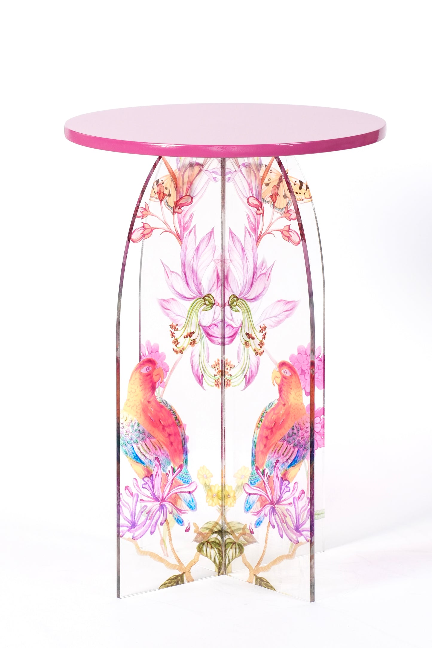 Feathered Dreams Side Table Pink