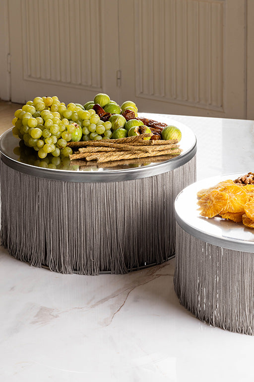 Silver Gold Sharashib Serving Platter - Big size