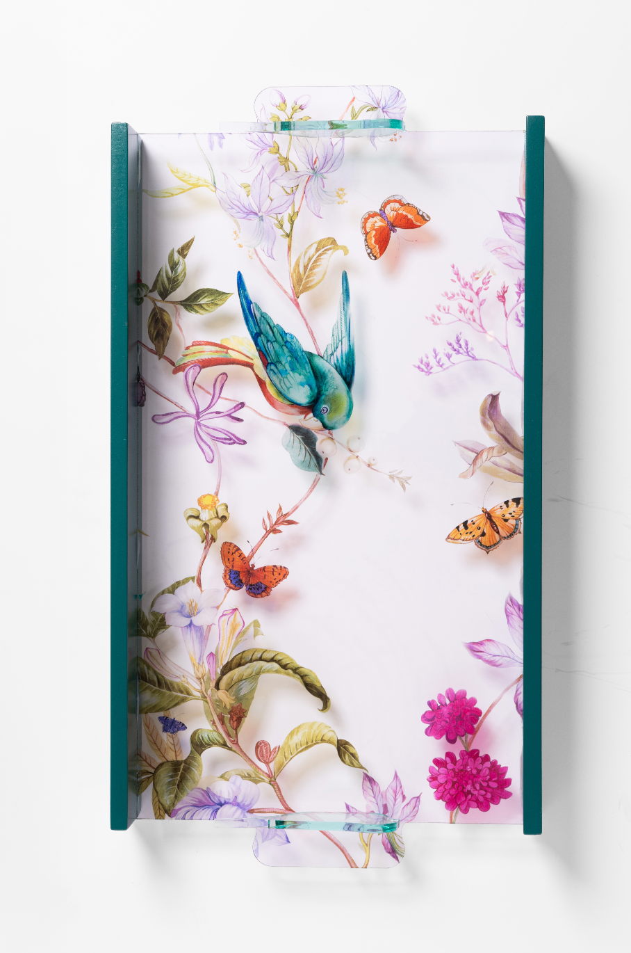 Feathered Dreams Wood Green Tray