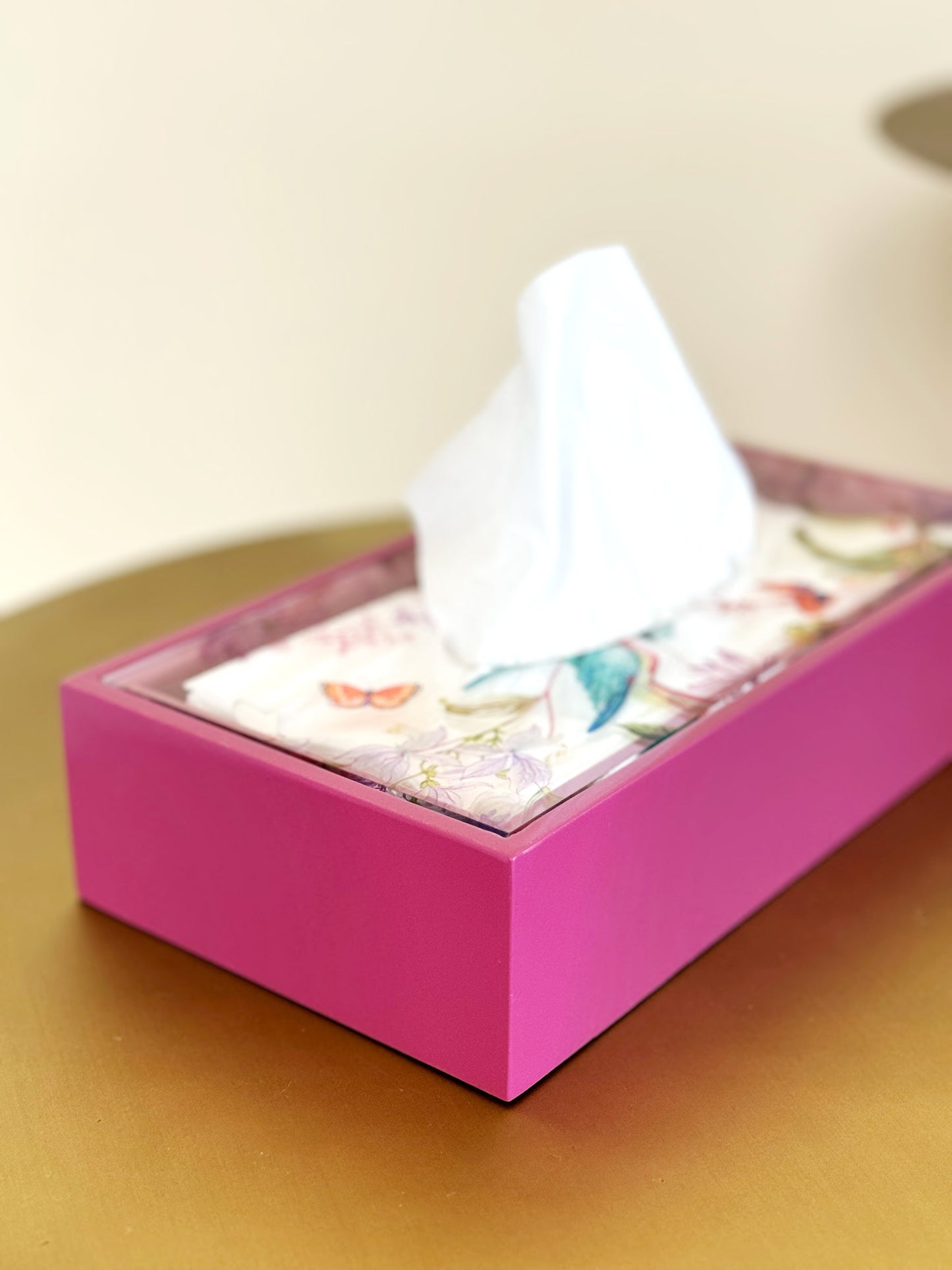 Feathered Dreams Green Tissue Box