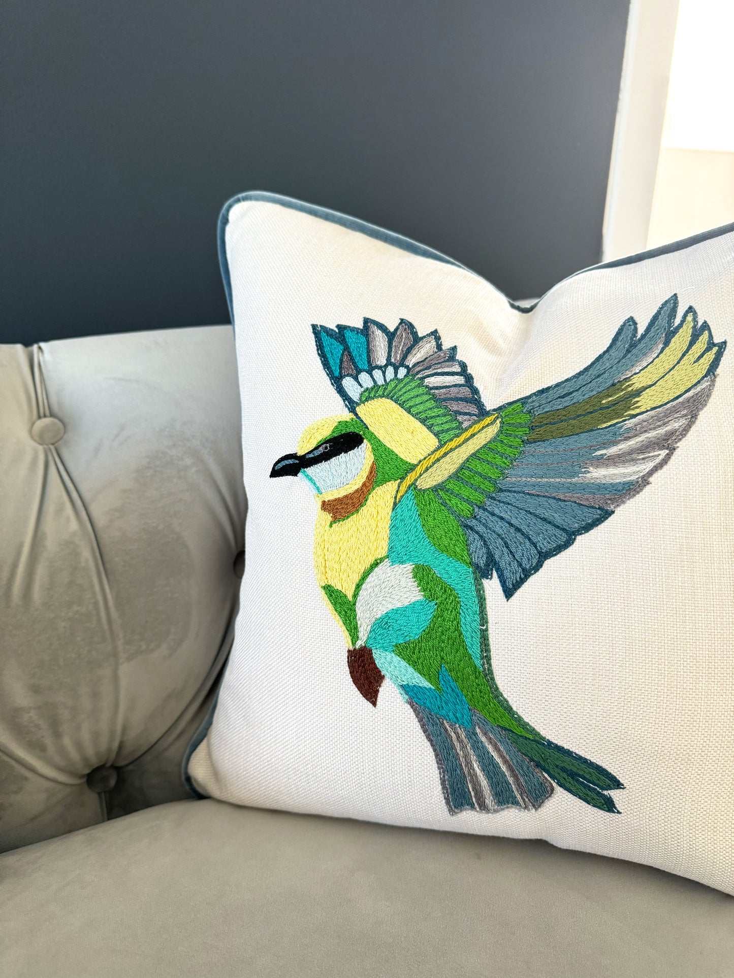 Feathered Dreams Cushion - Enchanting Wings