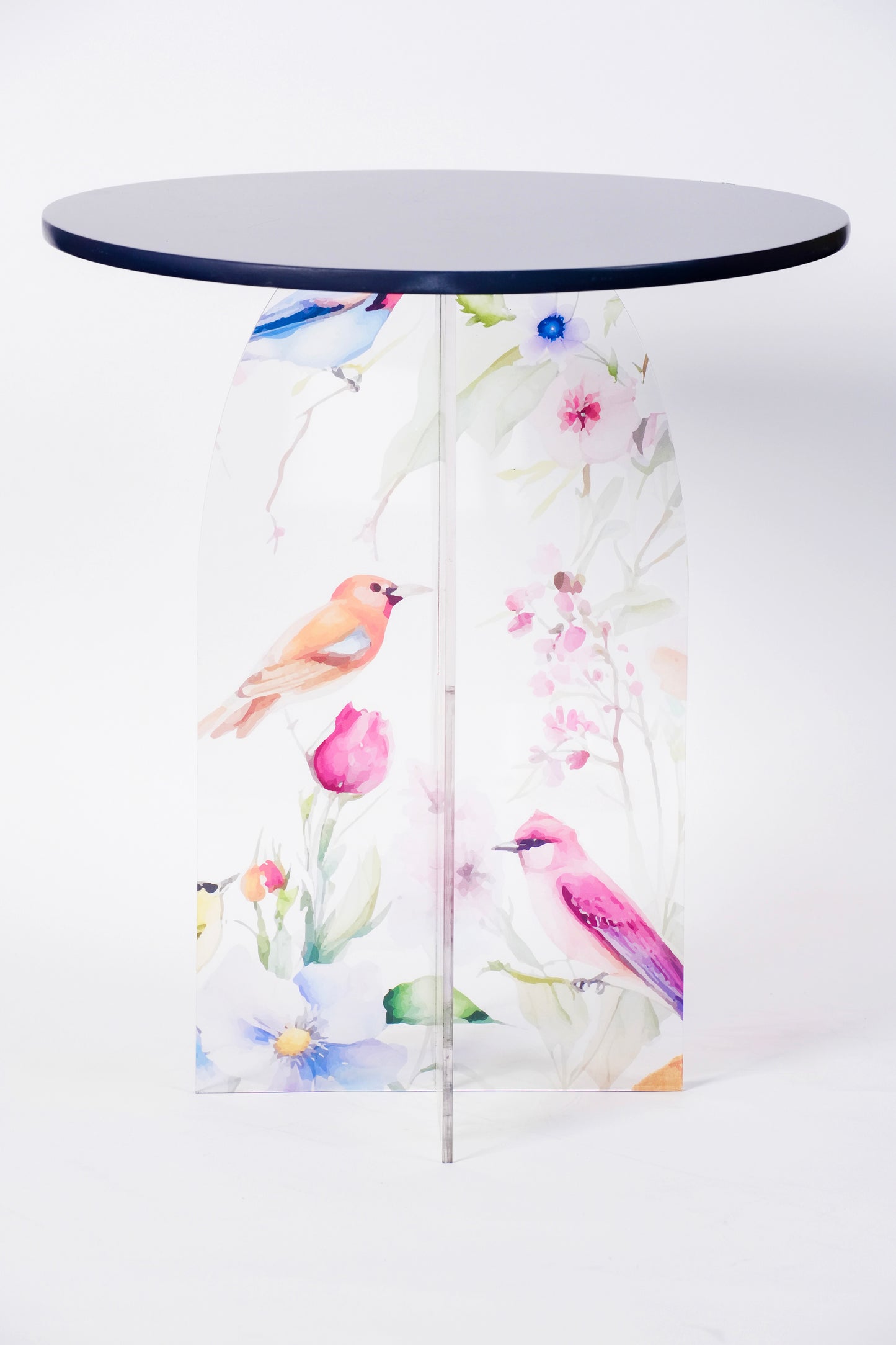 Feathered Dreams Side Table Navy Blue
