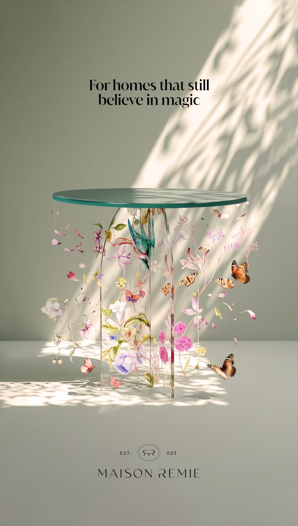 Feathered Dreams Side Table Green