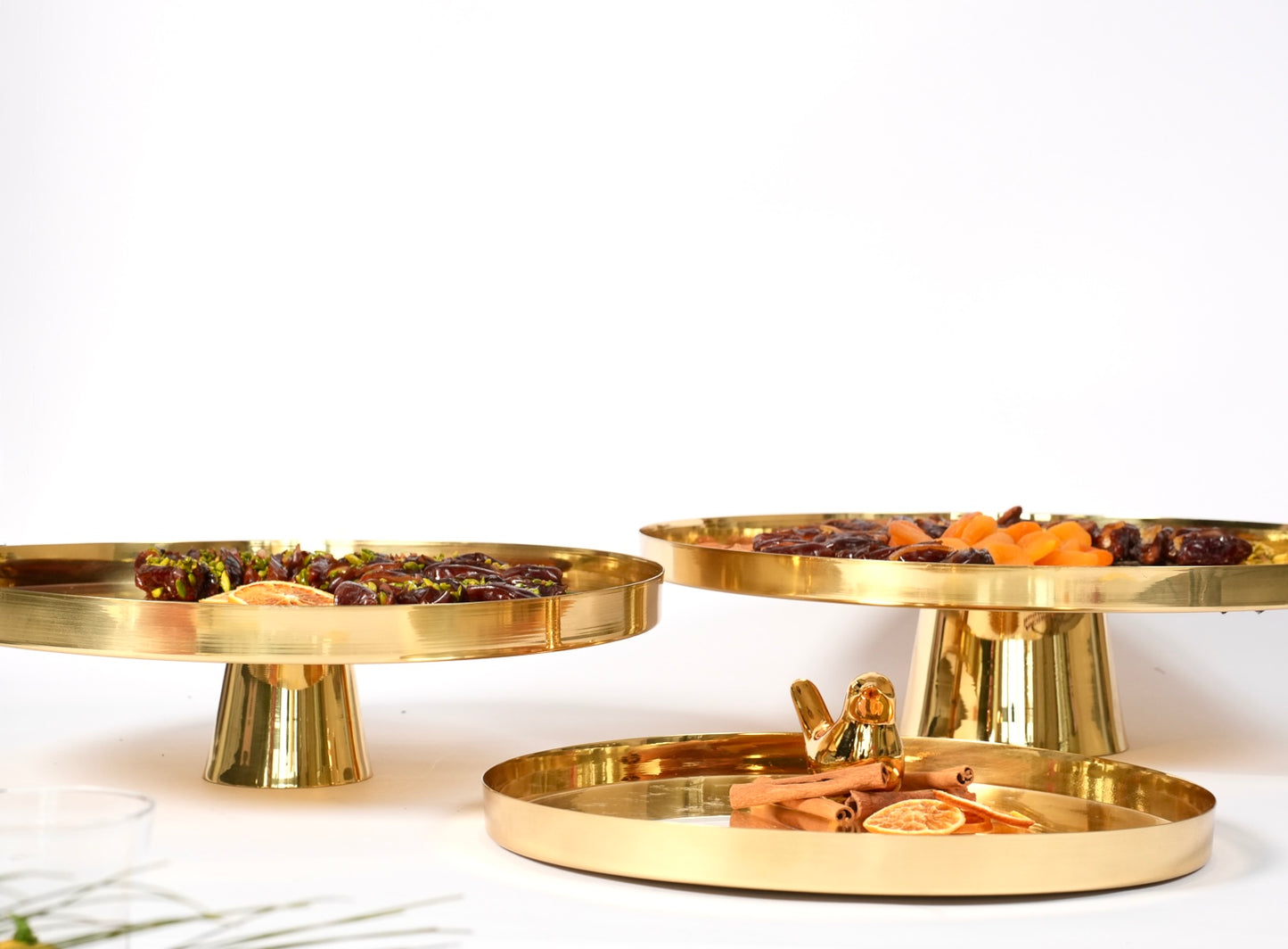 Brass Serving Tray - 45 cm with base
