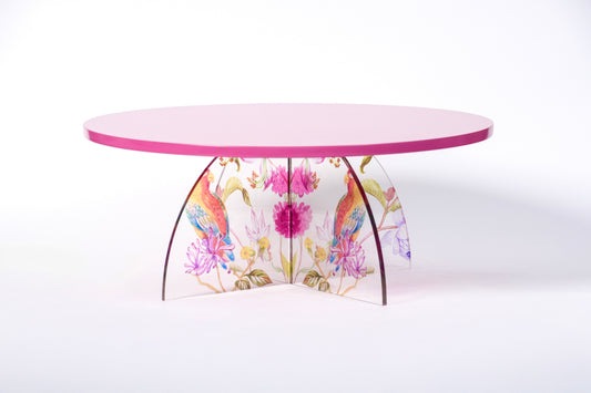 Feathered Dreams Serving Platter Pink