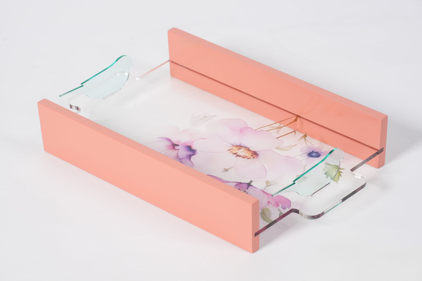 Feathered Dreams Wood Peach Tray