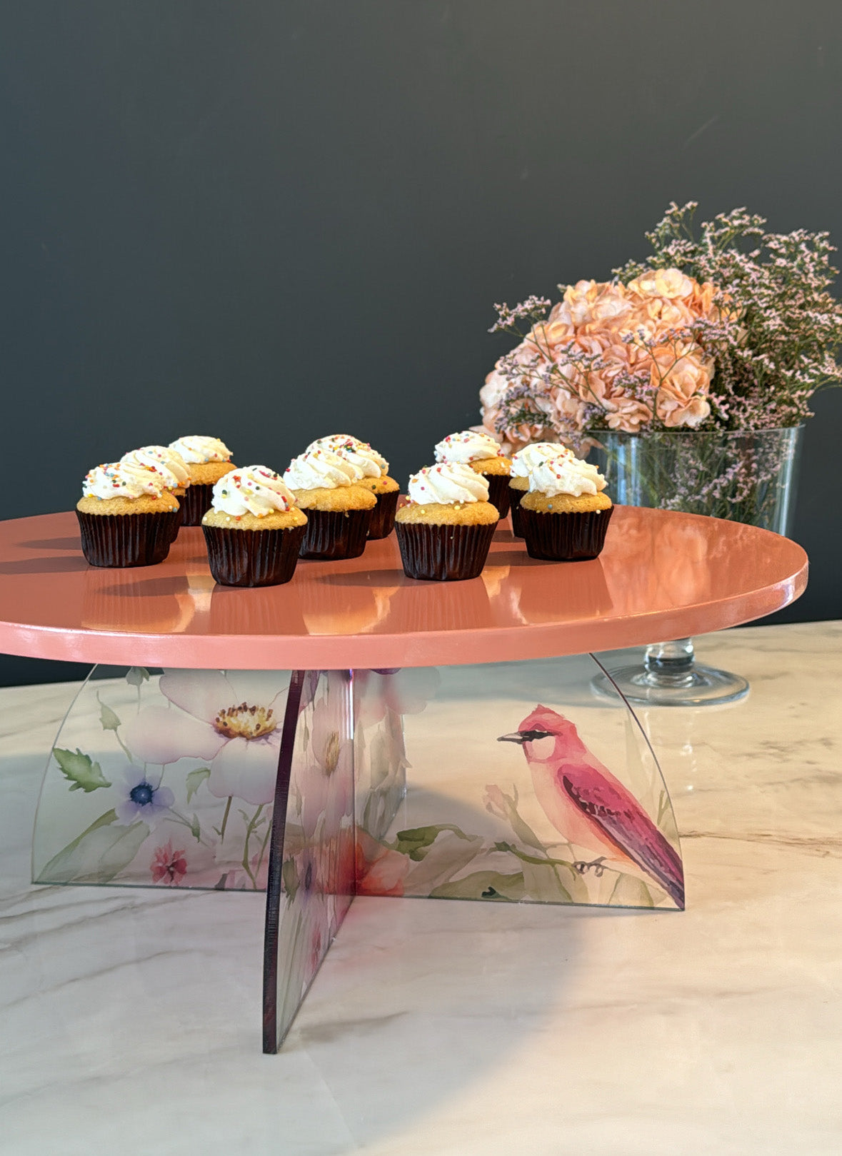 Feathered Dreams Serving Platter Peach