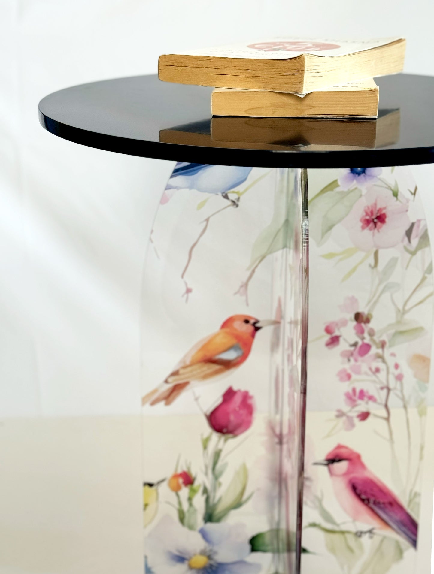 Feathered Dreams Side Table Navy Blue